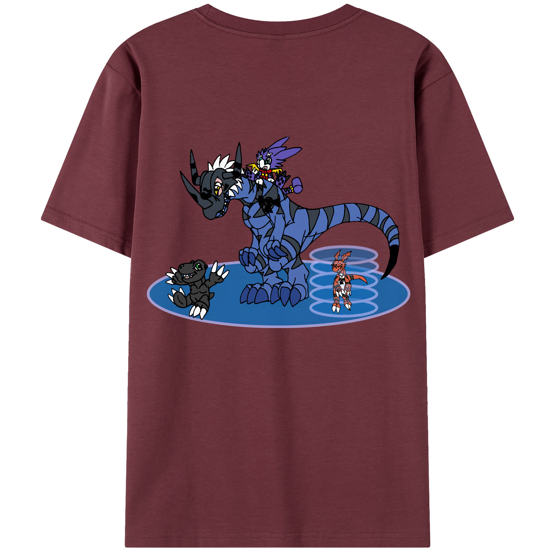 （画像用） Digimon デジタルモンスター/デジモン 綿100％半袖Tシャツ（背面プリント）